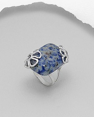 Bague Argent 925 et Sodalite Fleur