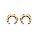 Boucles d'oreilles Plaqué Or Croissant De Lune 