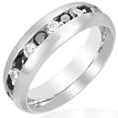 Bague Acier 316 L et Zirconium Bicolore