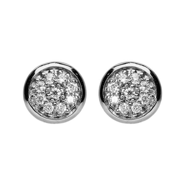 Boucles d'oreilles Argent 925 Pastille Zirconium Sertis 