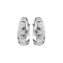 Boucles d'oreilles Argent 925 Créole Rainurée 20 mm