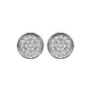 Boucles d'oreilles Argent 925 et Zirconium Micro Serti Ronde