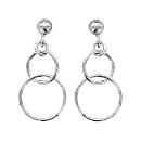 Boucles d'oreilles Argent 925 Double Anneaux