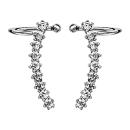 Boucles d'oreilles de Lobe Argent 925 et Zirconium Tige Arrondie