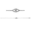 Bracelet Argent 925 Double Triangle avec Zirconium