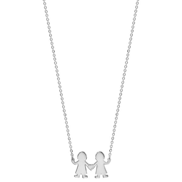 Collier Argent 925 Pendentif Motif Garçon / Garçon