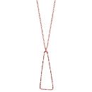 Collier Argent 925 Dorure Rose Pendant Triangle Diamanté