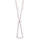 Collier Argent 925 Dorure Rose Pendant Triangle Diamanté