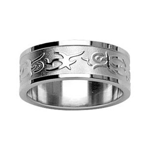 Bague Homme Acier 316 L Tribal