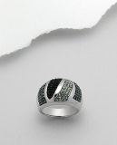 Bague Argent 925 et Cristal Bicolore