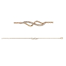 Bracelet Plaqué Or Volute avec Zirconium Sertis