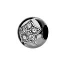 Charms Argent 925 Boule Etoile 5 Zirconium