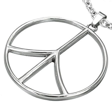 Pendentif Acier 316 L Peace and Love