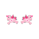 Boucles d'oreilles Argent 925 Licorne Rose 