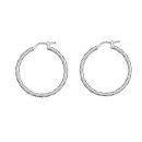 Boucles d'oreilles Argent 925 Créole Serpent 40 mm