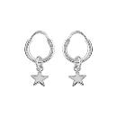 Boucles d'oreilles Argent 925 Créole Etoile