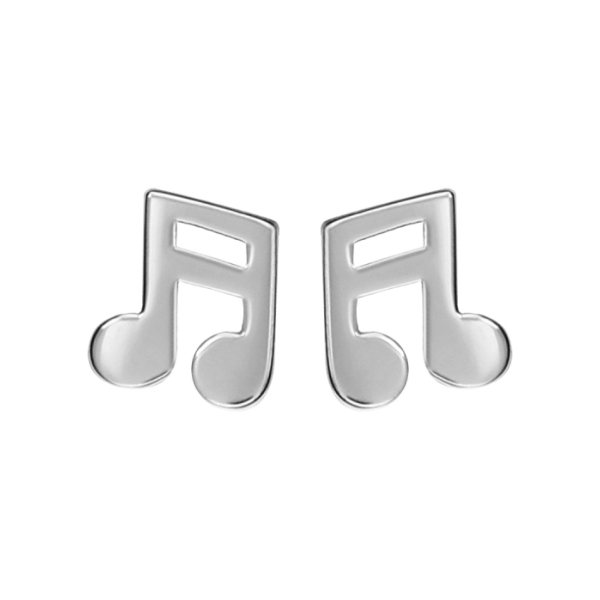 Boucles d'oreilles Argent 925 Note de Musique