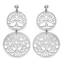 Boucles d'oreilles Argent 925 Double Arbre de Vie