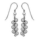 Boucles d'Oreilles Argent 925 Pendant Grappe Boules