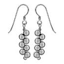 Boucles d'Oreilles Argent 925 Pendant Grappe Boules