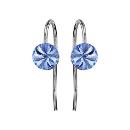 Boucles d'Oreilles Argent 925 Crochet Cristal Bleu Ciel