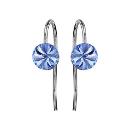 Boucles d'Oreilles Argent 925 Crochet Cristal Bleu Ciel