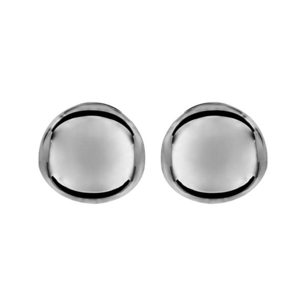 Boucles d'Oreilles Argent Forme Bombée Lisse