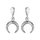 Boucles d'oreilles Argent 925 Croissant de Lune