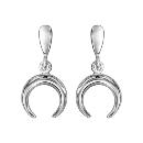 Boucles d'oreilles Argent 925 Croissant de Lune