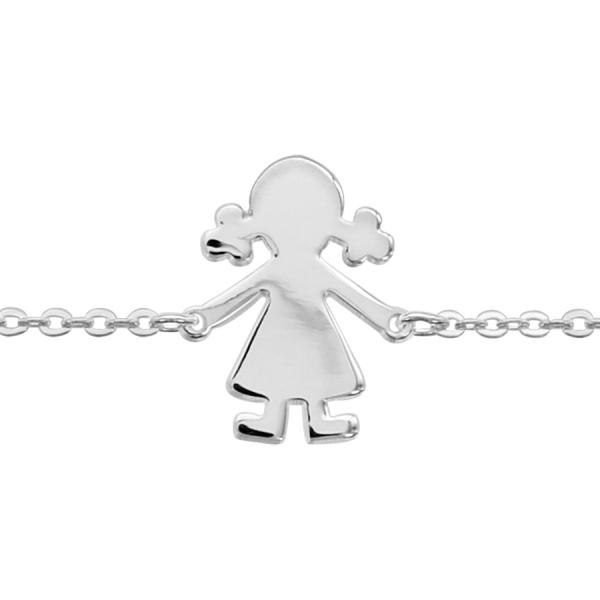 Bracelet Argent 925 Motif Fille