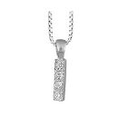 Collier + Pendentif Argent 925 et Zirconium Lettre I