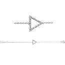 Bracelet  Argent 925 Forme Triangle avec Zirconium Sertis