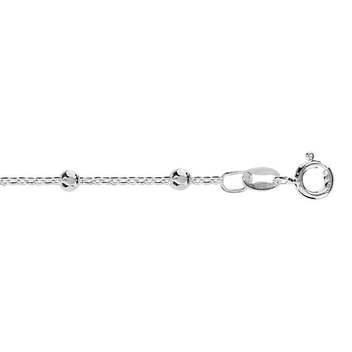 Collier Argent 925 Boules Facetées 2 mm