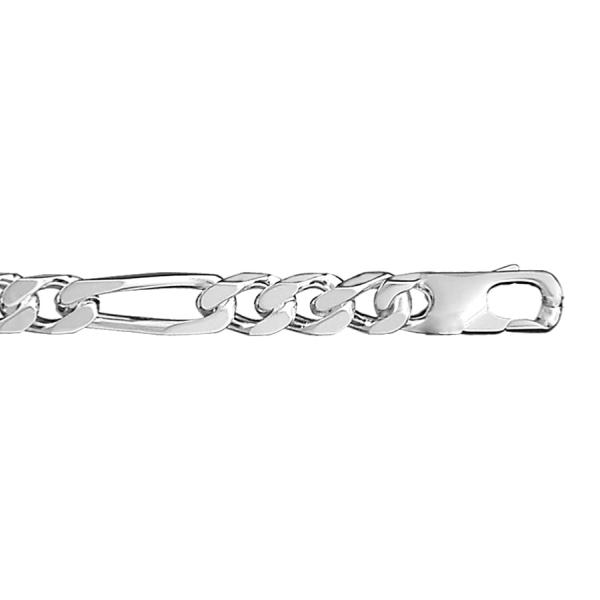 Bracelet Argent 925 Maille Figaro 1+3 7 mm