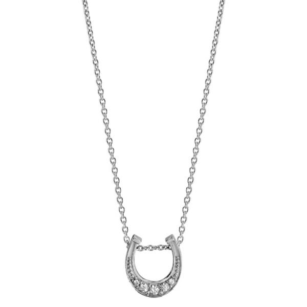 Collier Argent 925 Fer à Cheval avec Zirconium Sertis 