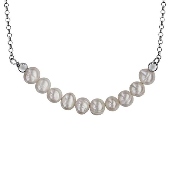 Collier Argent 925 avec Perles d'eau Douce Blanches