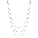 Collier Argent 925 3 Chaines 40/45/50 cm