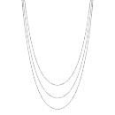 Collier Argent 925 3 Chaines 40/45/50 cm