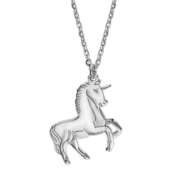 Collier Argent 925 Pendentif Licorne