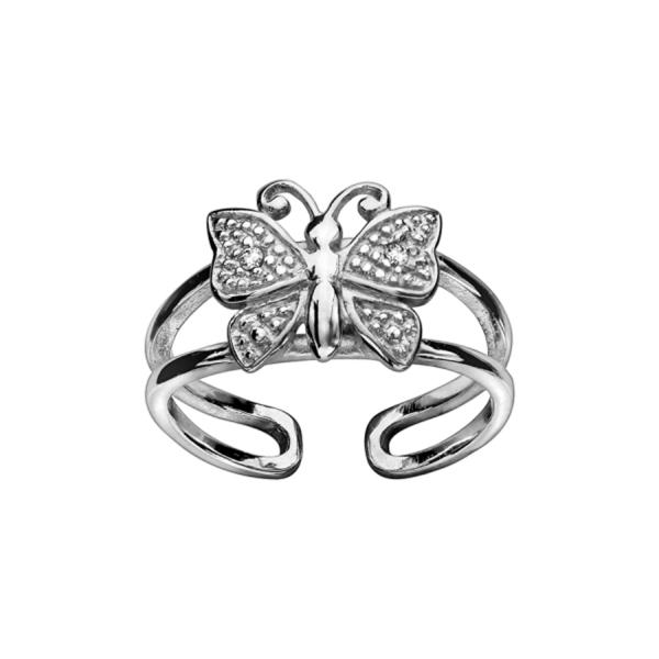 Bague de Pied Argent 925 Motif Papillon