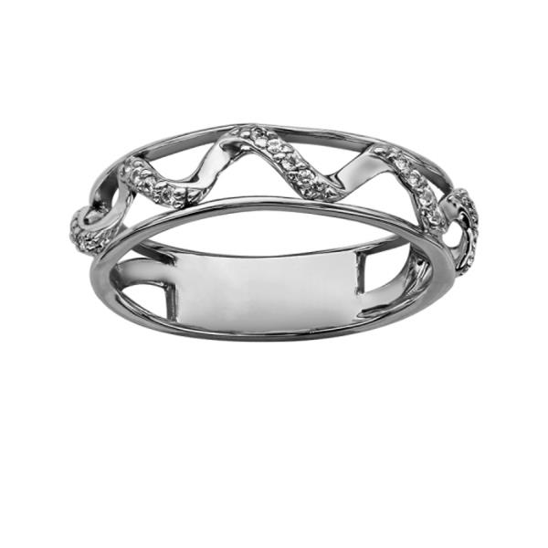 Bague Argent 925 Vague Zirconium Sertis