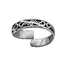 Bague Argent 925 Patinée Motif Brique Ajustable