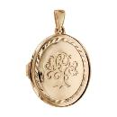 Pendentif Argent 925 Dorure Jaune Cassolette Ovale Arbre de Vie 20 mm à Graver