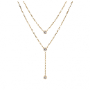 Collier Acier 316 L et PVD avec 3 Zirconium