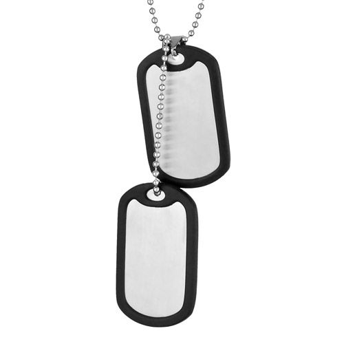 Collier Acier 316L Double Plaque Militaire GI