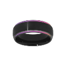 Bague Acier 316 L Noir 2 Bords Reflets 