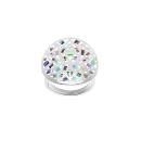Bague Acier 316L Fleur de Lotus Résine et Nacre