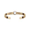 Bracelet Plaqué Or Jonc Ouvert avec Nacre Véritable