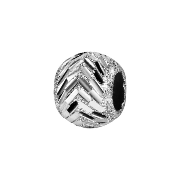 Charms Argent 925 Boule Diamanté Chevron