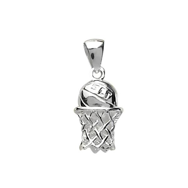 Pendentif Argent 925 Panier de Basket